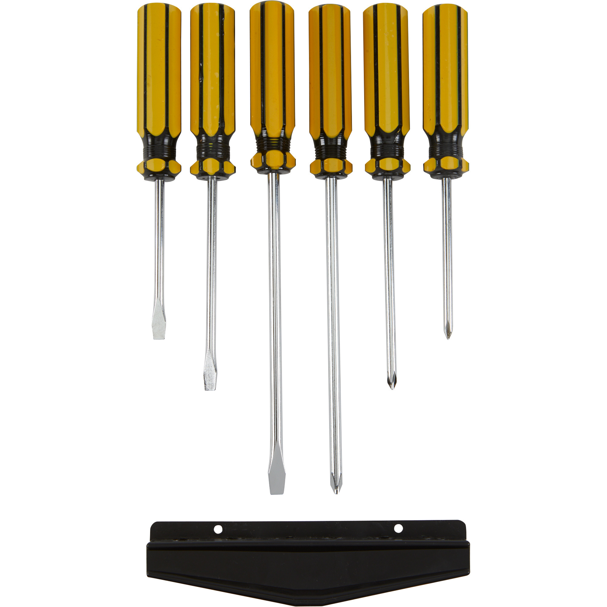 Toolmart 6 Pc Screwdriver Set With Wall Rack Model 1419BULK